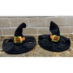 Plush Puppies Halloween Witch Hat Black Orange Pet Costume Dress Up‎ (2) Sm/MD.